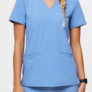FIGS Ceil Blue XS Scrub Top